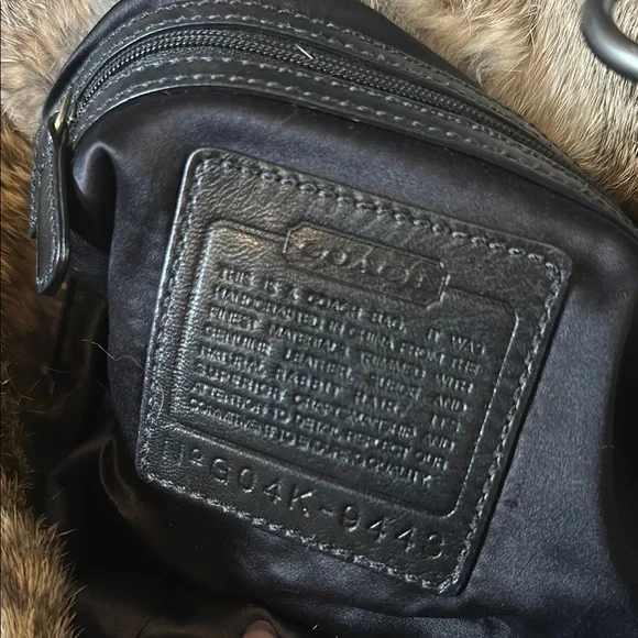 Coach Black and Brown Fur-Accent Shoulder Bag - Picture 2 of 4